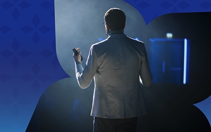 An image of a person giving a speech