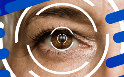 close-up on brown eye