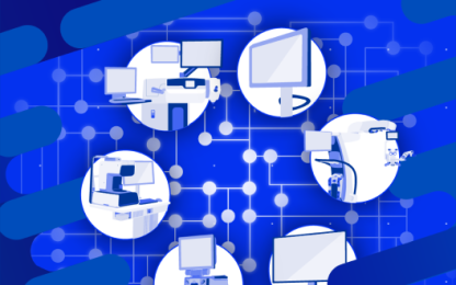 Alcon products on a blue background